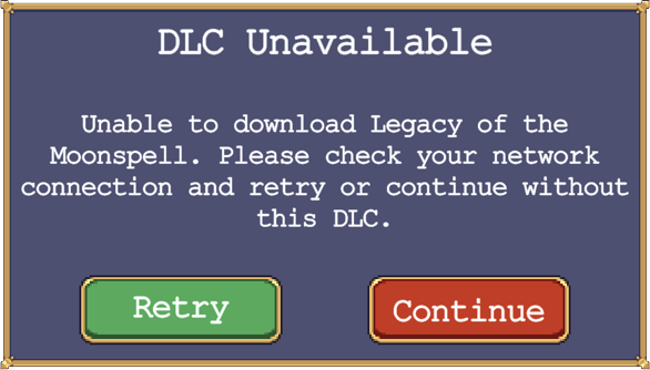 DLC Update available screenshot